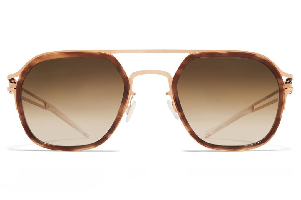 MYKITA - Leeland Sunglasses Champagne Gold/Galapagos with Raw Brown Gradient Lenses