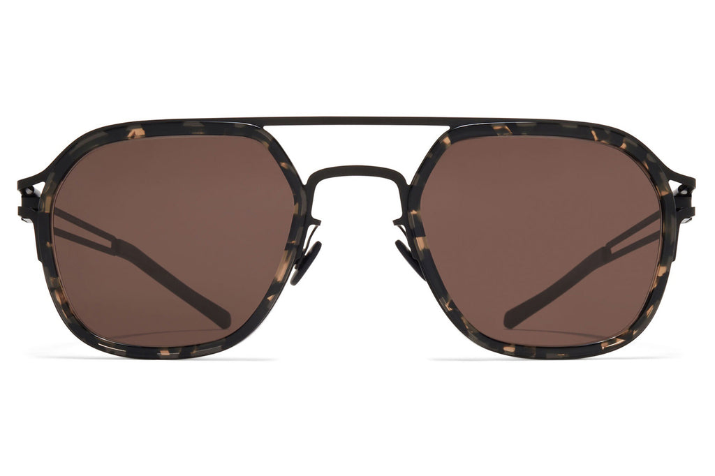 MYKITA - Leeland Sunglasses Black/Antigua with Brown Solid Lenses