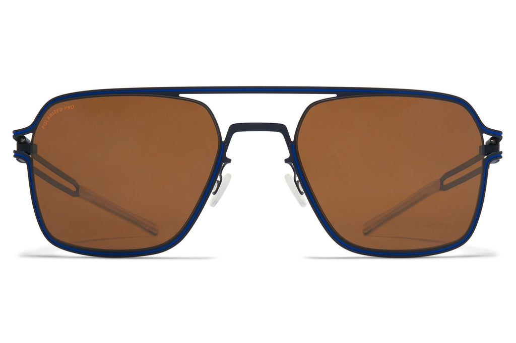 MYKITA - Riku Sunglasses Indigo/Yale Blue with PolPro Amber Brown Lenses