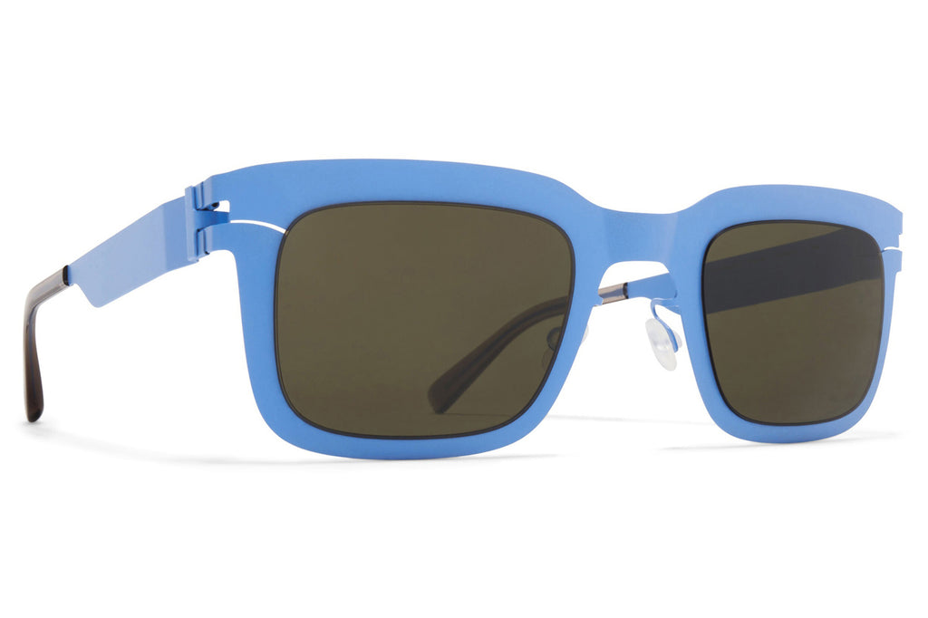 MYKITA - Norfolk Sunglasses Light Blue with Raw Green Solid Lenses