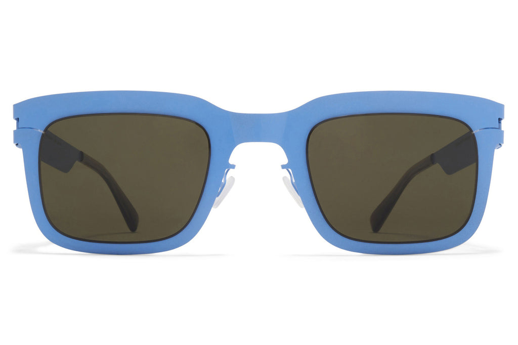 MYKITA - Norfolk Sunglasses Light Blue with Raw Green Solid Lenses