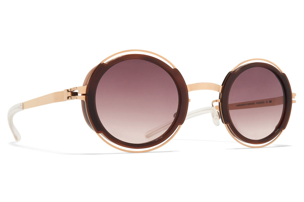 MYKITA® - Pearl Sunglasses Champagne Gold/Zanzibar with Cedar Brown Gradient Lenses