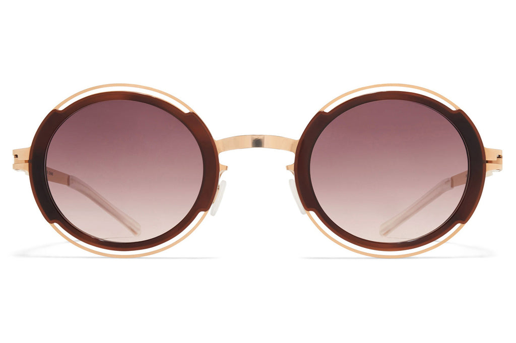 MYKITA® - Pearl Sunglasses Champagne Gold/Zanzibar with Cedar Brown Gradient Lenses