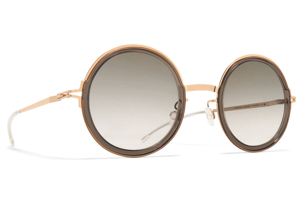 MYKITA® - Monroe Sunglasses Champagne Gold/Clear Ash with Original Grey Gradient Lenses