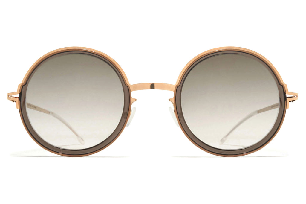 MYKITA® - Monroe Sunglasses Champagne Gold/Clear Ash with Original Grey Gradient Lenses