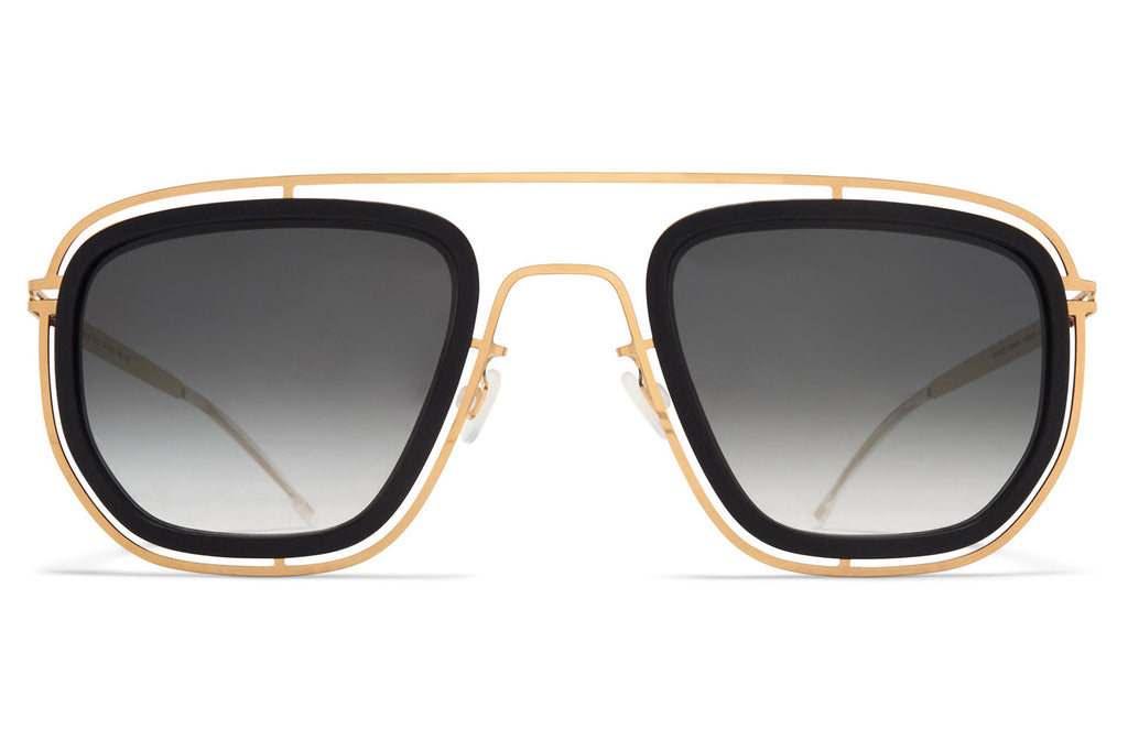 MYKITA - Ferlo Sunglasses MH7 - Pitch Black/Glossy Gold with Raw Black Gradient Lenses