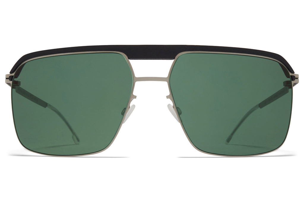 MYKITA | Leica - ML03 Sunglasses MH49 - Pitch Black/Matte Silver with Leica Green 85 Solid Lenses