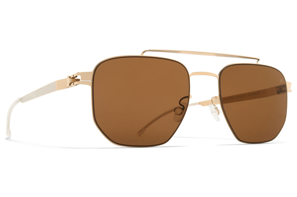 MYKITA | Leica - ML05 Sunglasses Leica Light Champagne Gold with Leica Brown 85 Solid Lenses