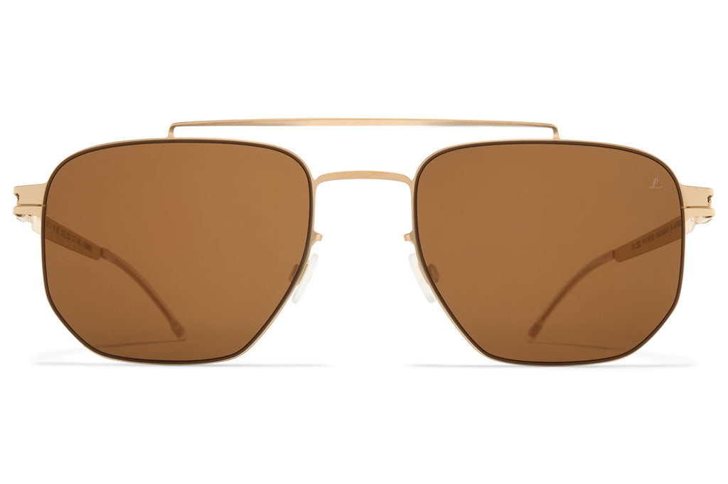 MYKITA | Leica - ML05 Sunglasses Leica Light Champagne Gold with Leica Brown 85 Solid Lenses