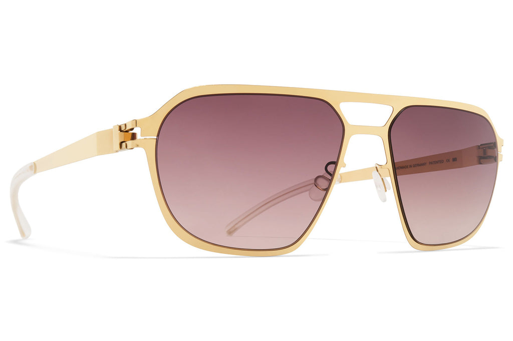 MYKITA - Sinclair Sunglasses Glossy Gold with Cedar Brown Gradient Lenses