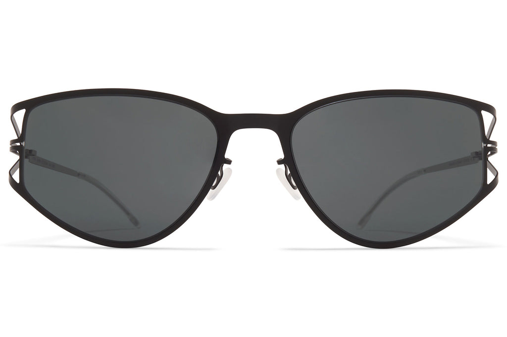MYKITA® - Sierra Sunglasses Shiny Silver/Jet Black with Dark Grey Solid Lenses
