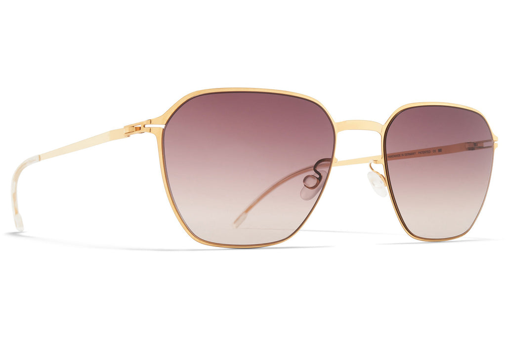 MYKITA - Anders Sunglasses Glossy Gold with Cedar Brown Gradient Lenses