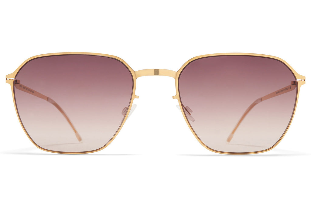 MYKITA - Anders Sunglasses Glossy Gold with Cedar Brown Gradient Lenses