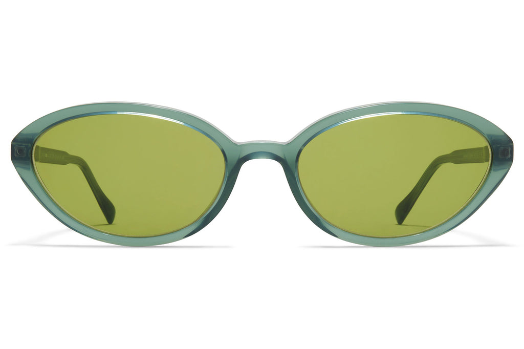 MYKITA | 032C - Toto Sunglasses Misty Green with Euphos Green Solid Lenses