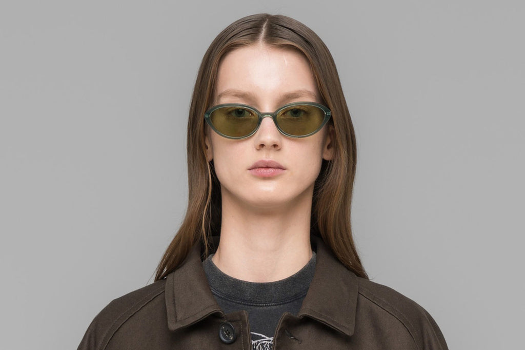 MYKITA | 032C - Toto Sunglasses Misty Green with Euphos Green Solid Lenses