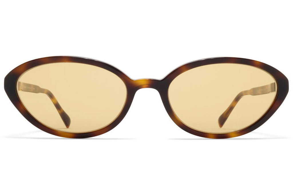 MYKITA | 032C - Toto Sunglasses Golden Havana with Jelly Yellow Solid Lenses