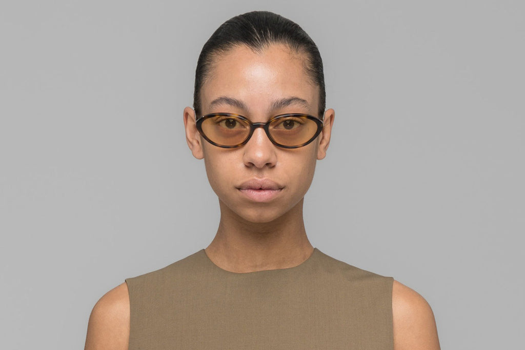 MYKITA | 032C - Toto Sunglasses Golden Havana with Jelly Yellow Solid Lenses
