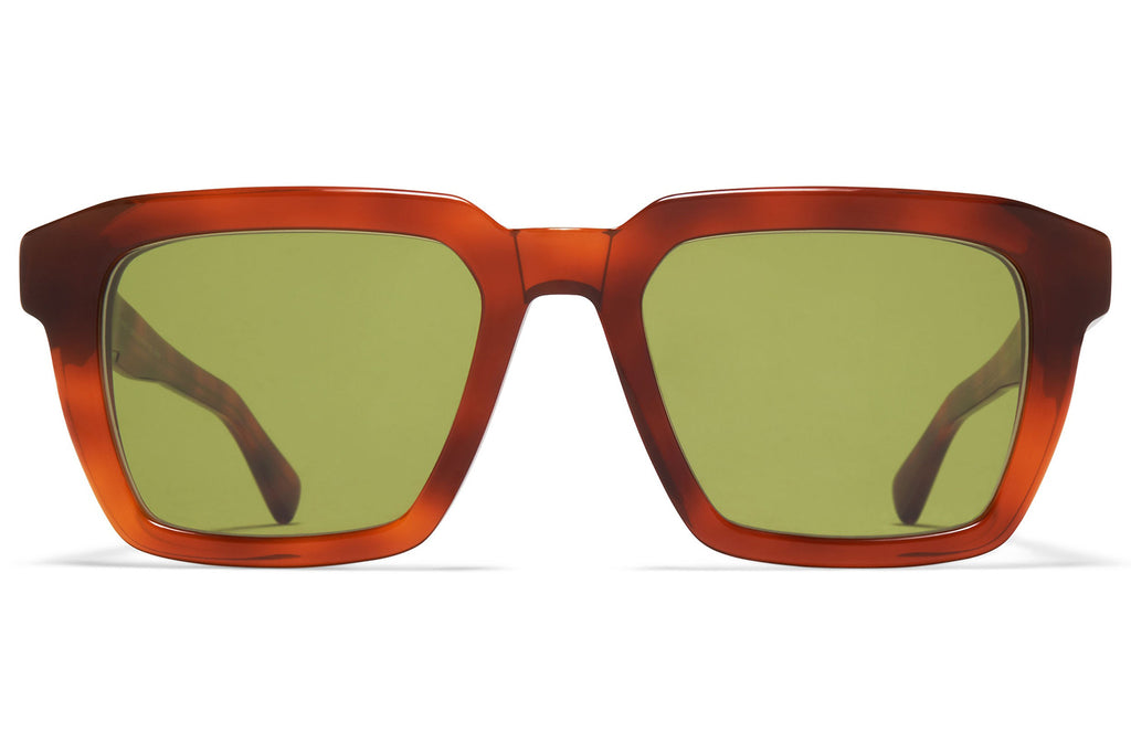MYKITA® - Soma Sunglasses Soft Havana with Euphos Green Solid Lenses