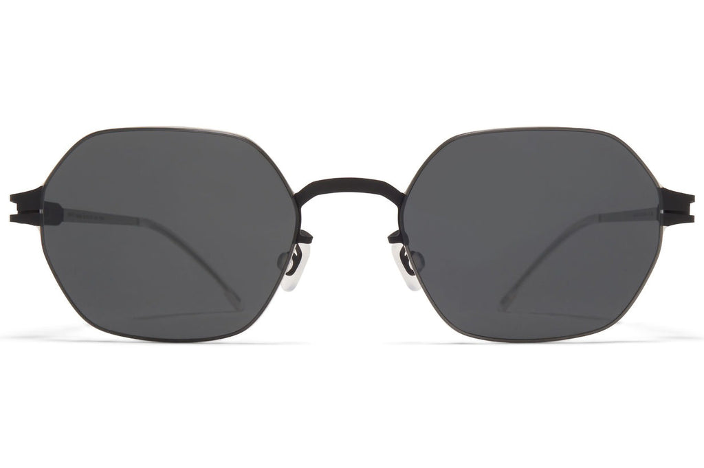 MYKITA® / LESSRIM - Hamish Sunglasses Black/Silver with Dark Grey Solid Lenses