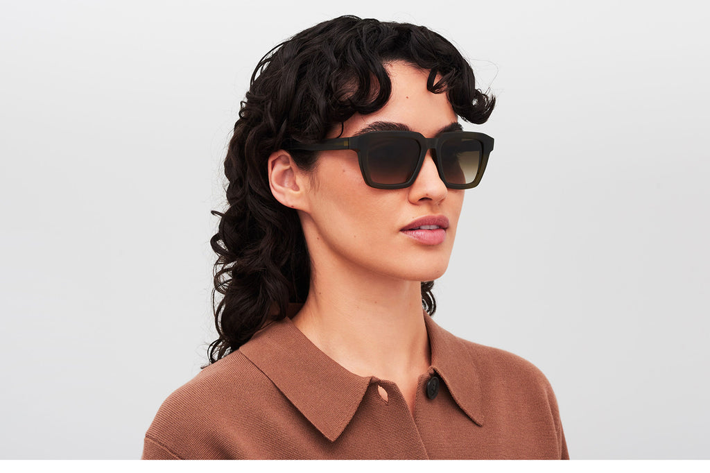 MYKITA® - Soma Sunglasses Chilled Raw Peridot with Raw Brown Gradient Lenses