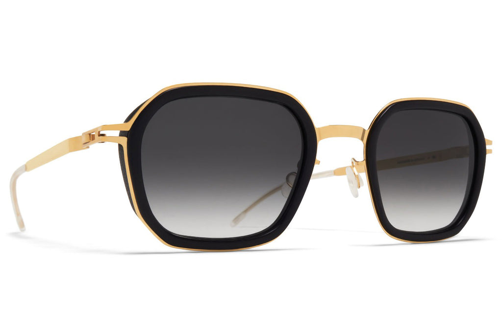 MYKITA - Beam Sunglasses MH7 - Pitch Black/Glossy Gold with Raw Black Gradient Lenses