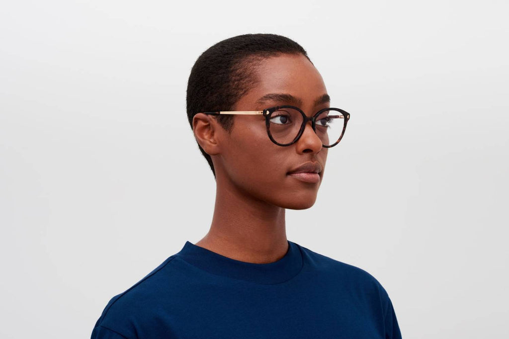 MYKITA® - Yola Eyeglasses Amber Havana/Champagne Gold