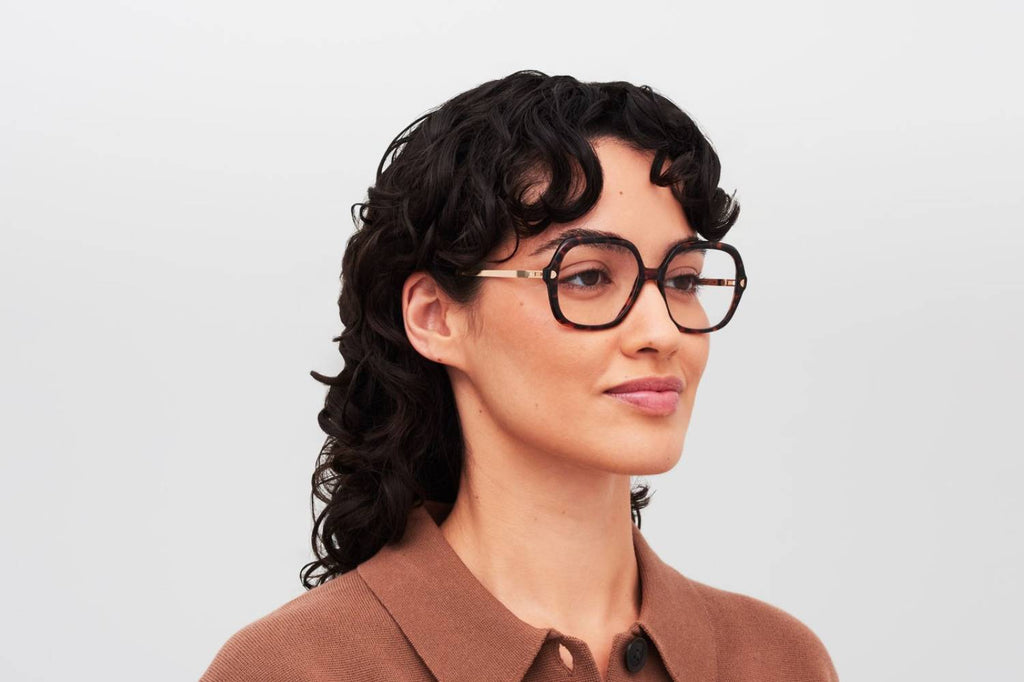MYKITA® - Nanna Eyeglasses Amber Havana/Champagne Gold