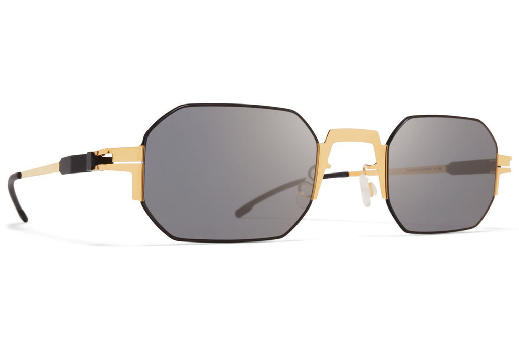 MYKITA - Studio 15.1 Sunglasses Black/Glossy Gold with Light Gold Flash Lenses