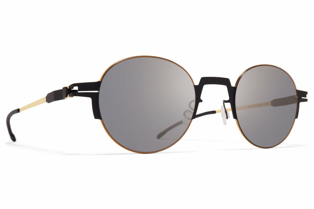 MYKITA - Studio 15.2 Sunglasses Black/Glossy Gold with Light Gold Flash Lenses
