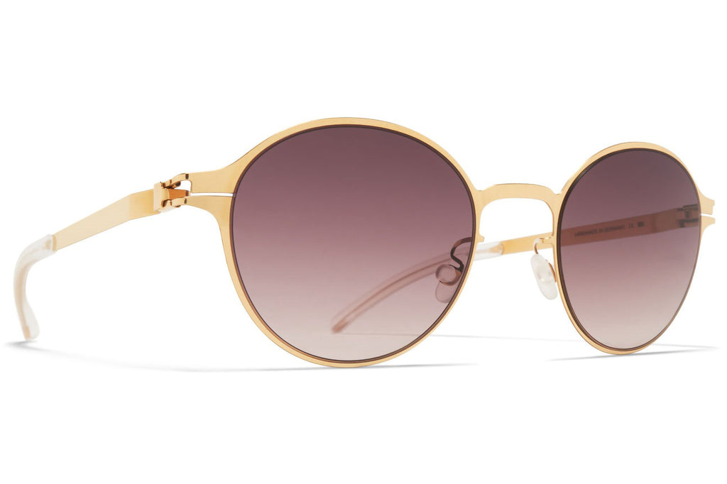 MYKITA - Wim Sunglasses Glossy Gold with Cedar Brown Gradient Lenses