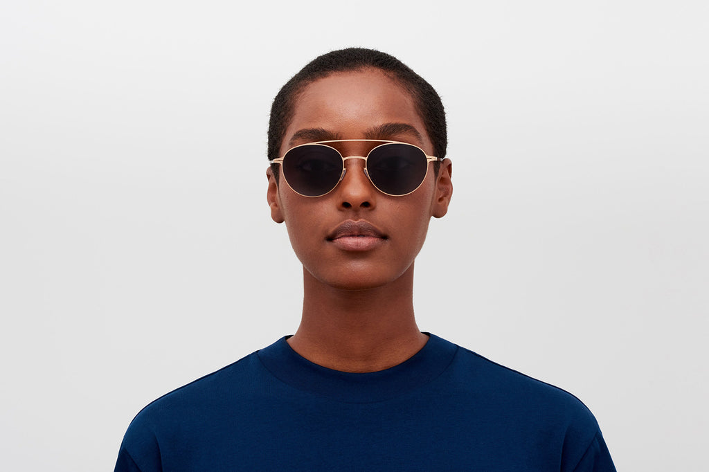 MYKITA - Reva Sunglasses Silver with Cedar Brown Gradient Lenses