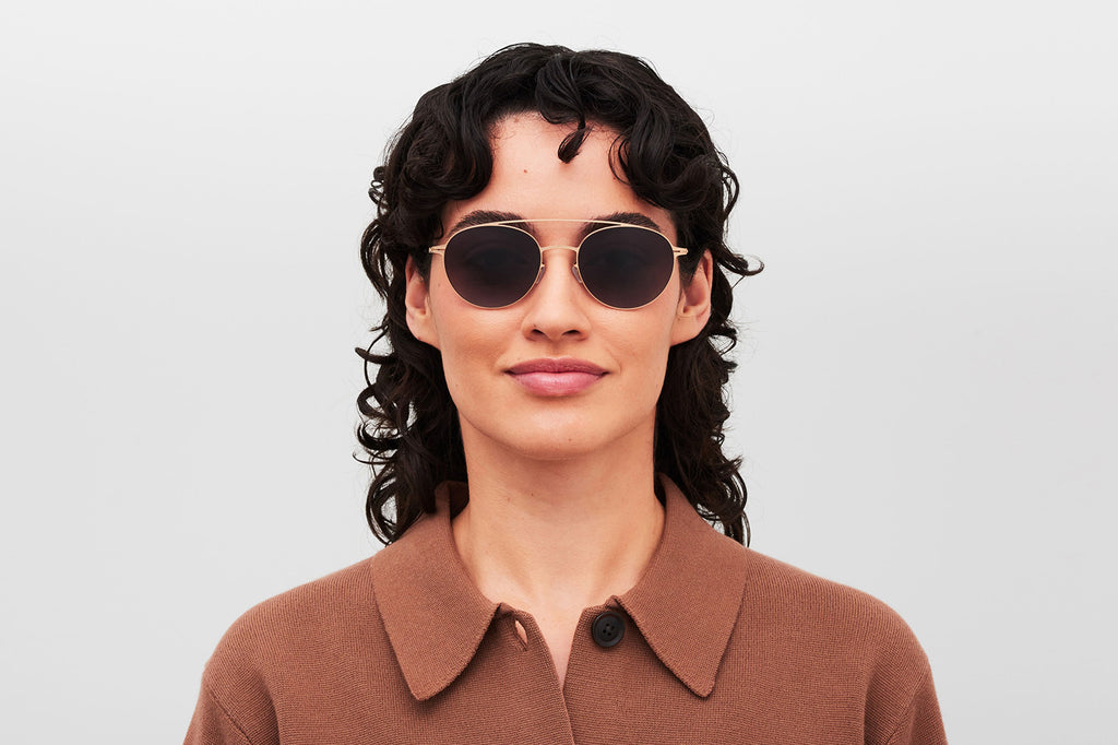 MYKITA - Reva Sunglasses Champagne Gold with Dusk Gradient Lenses