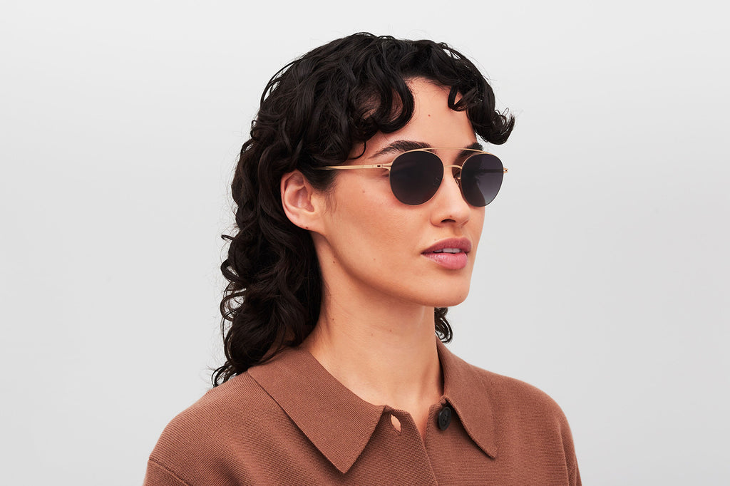 MYKITA - Reva Sunglasses Champagne Gold with Dusk Gradient Lenses