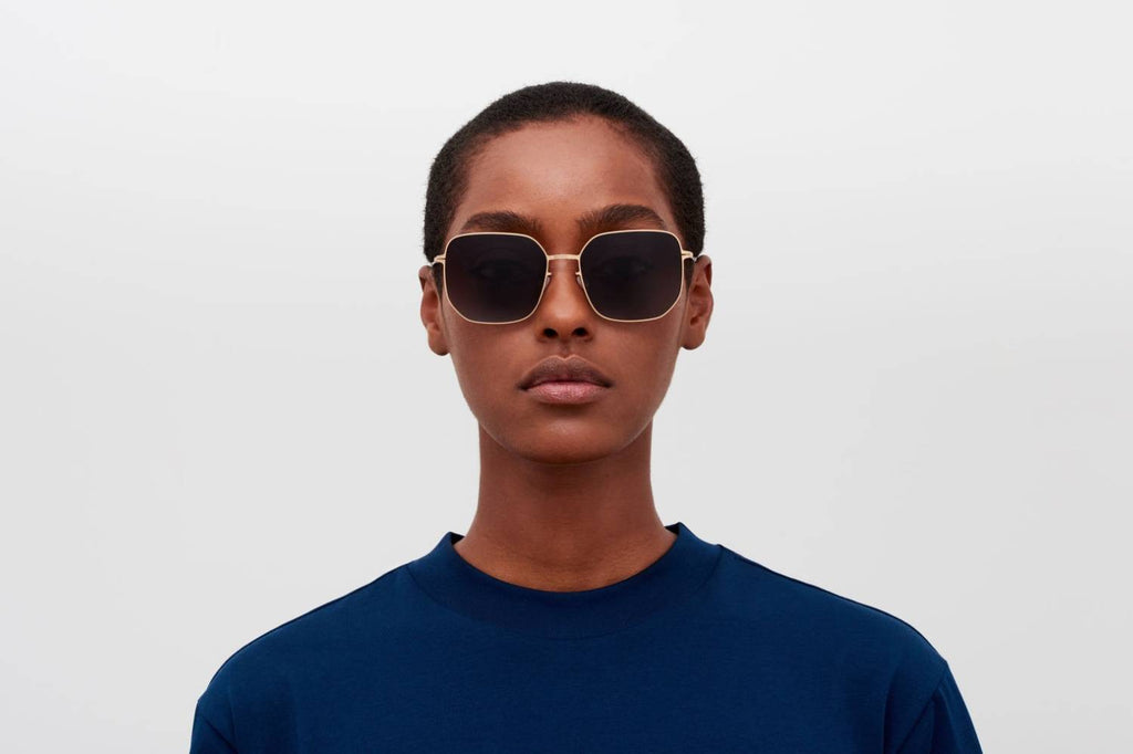 MYKITA - Indira Sunglasses Champagne Gold with Dusk Gradient Lenses