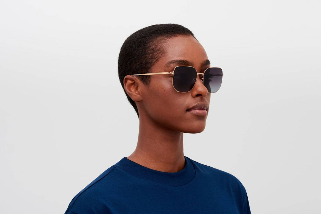 MYKITA - Indira Sunglasses Champagne Gold with Dusk Gradient Lenses