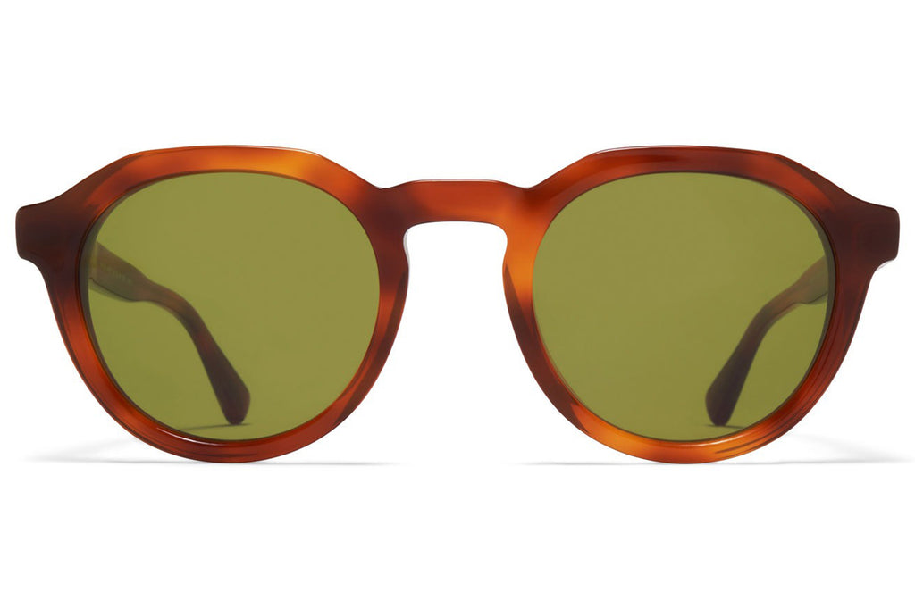 MYKITA® - Kimber Sunglasses Soft Havana with Euphos Green Solid Lenses