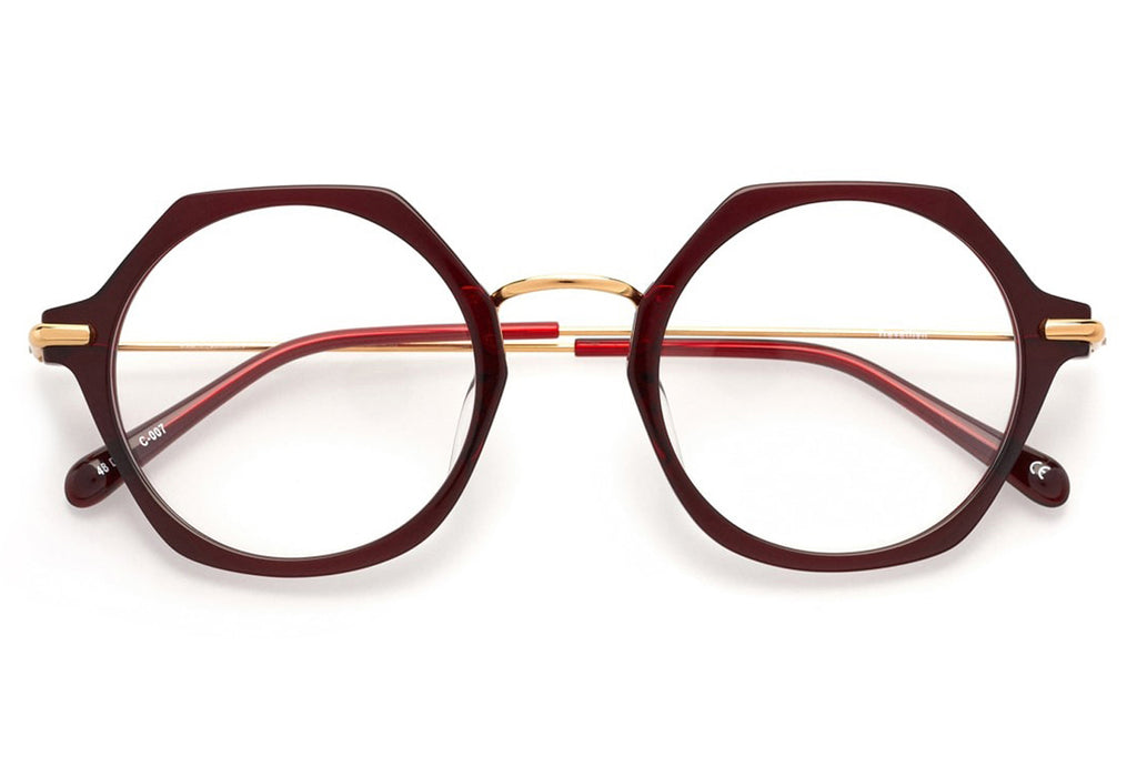 Kaleos Eyehunters - Trevethyn Eyeglasses  Opaque Garnet