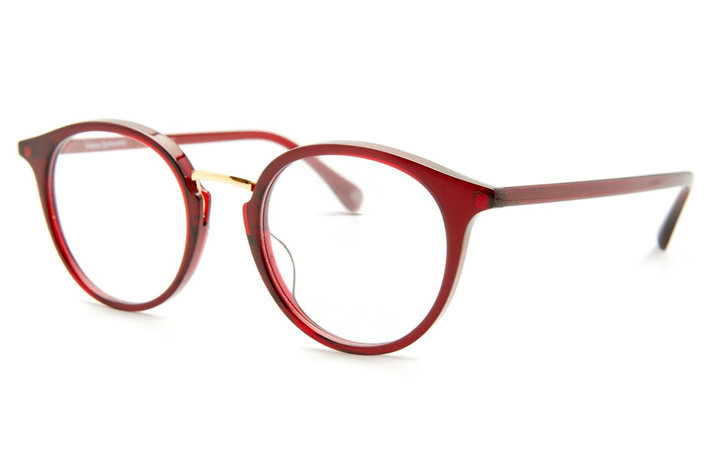 Kaleos Eyehunters - Schindler Eyeglasses Transparent Dark Garnet
