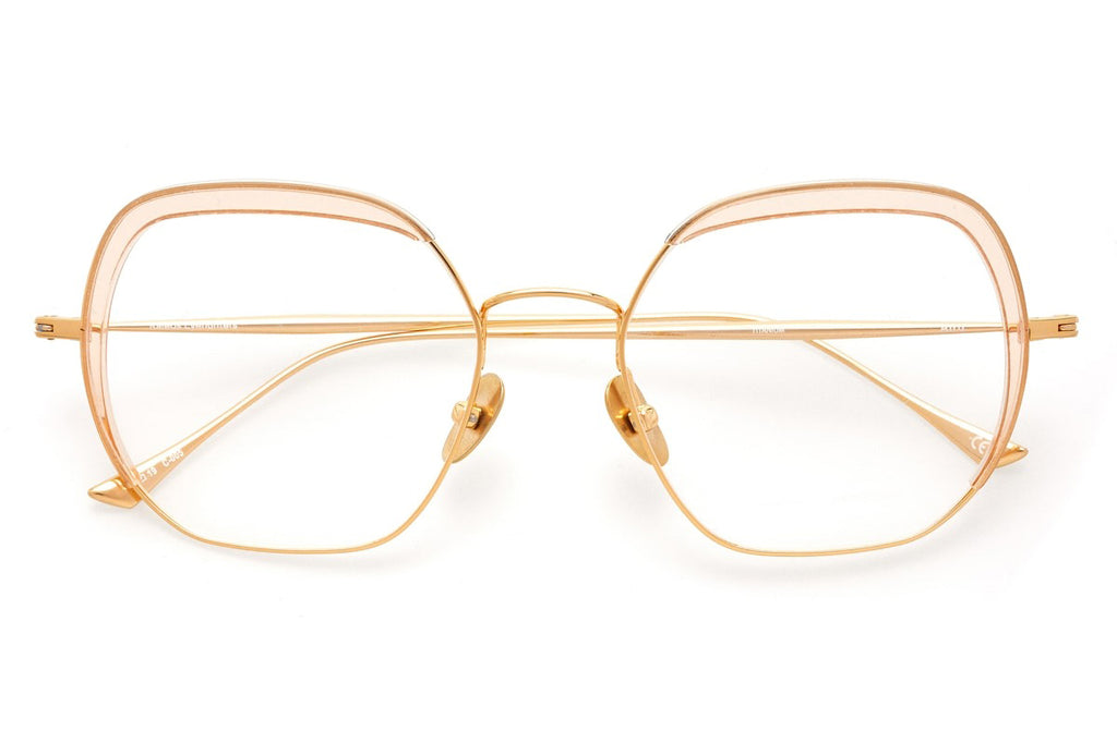 Kaleos Eyehunters - Aird Eyeglasses Gold/Transparent Light Pink