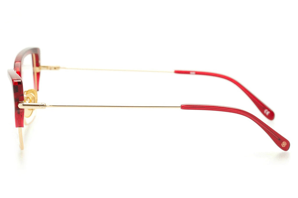 Kaleos Eyehunters - Voss Eyeglasses Transparent Garnet