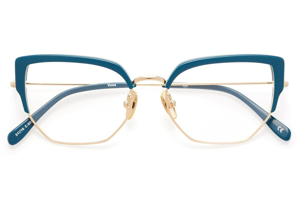 Kaleos Eyehunters - Voss Eyeglasses Opaque Blue