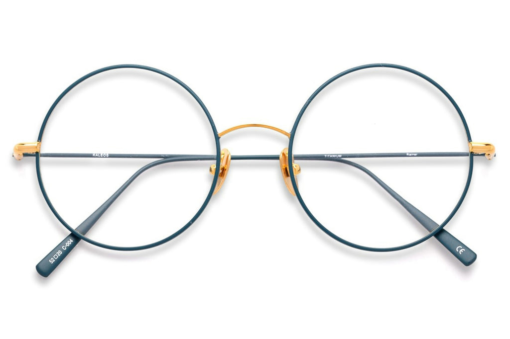 Kaleos Eyehunters - Rainer Eyeglasses Blue/Gold