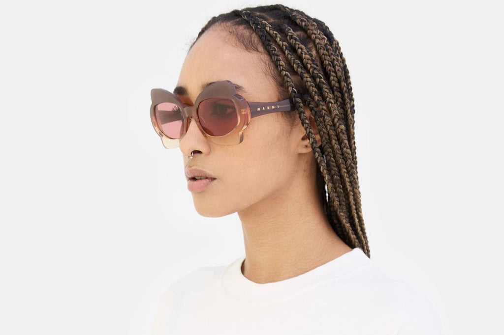 Marni® - Monumental Gate Sunglasses Brown Fade