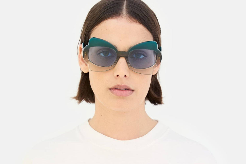 Marni® - Monumental Gate Sunglasses Green Fade