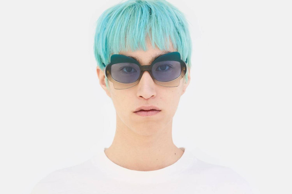 Marni® - Monumental Gate Sunglasses Green Fade