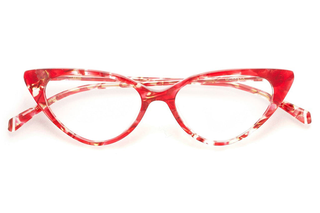 Kaleos Eyehunters - Mundson Eyeglasses Transparent Red Tortoise
