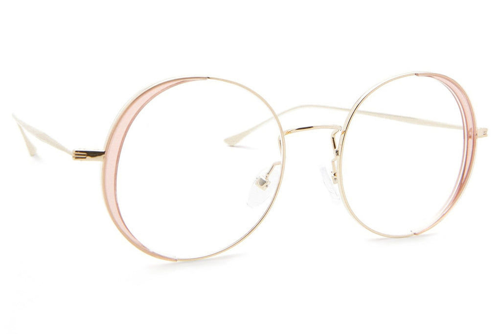 Kaleos Eyehunters - Tate Eyeglasses Gold/Transparent Pink