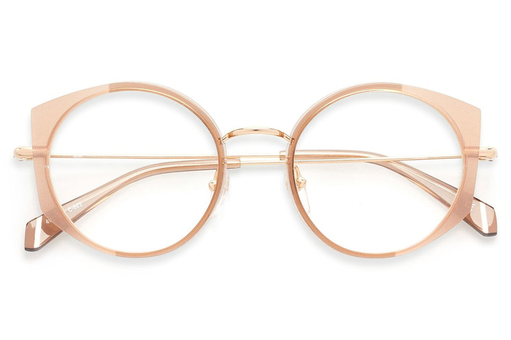 Kaleos Eyehunters - Thrombey Eyeglasses Transparent Brown/Light Brown