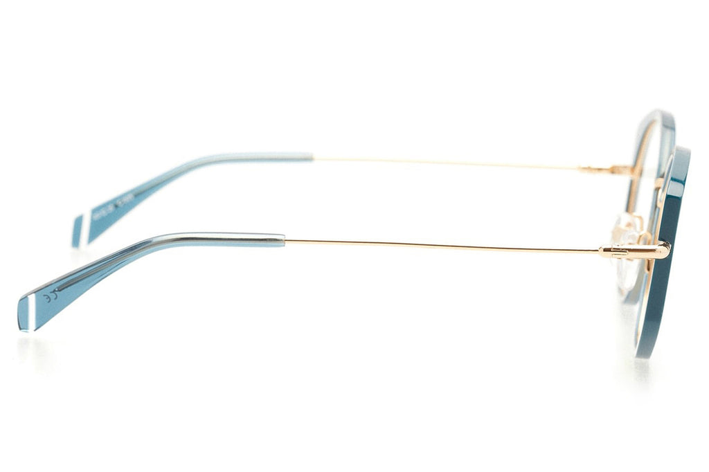 Kaleos Eyehunters - Thrombey Eyeglasses Transparent Turquoise/Opaque Turquoise