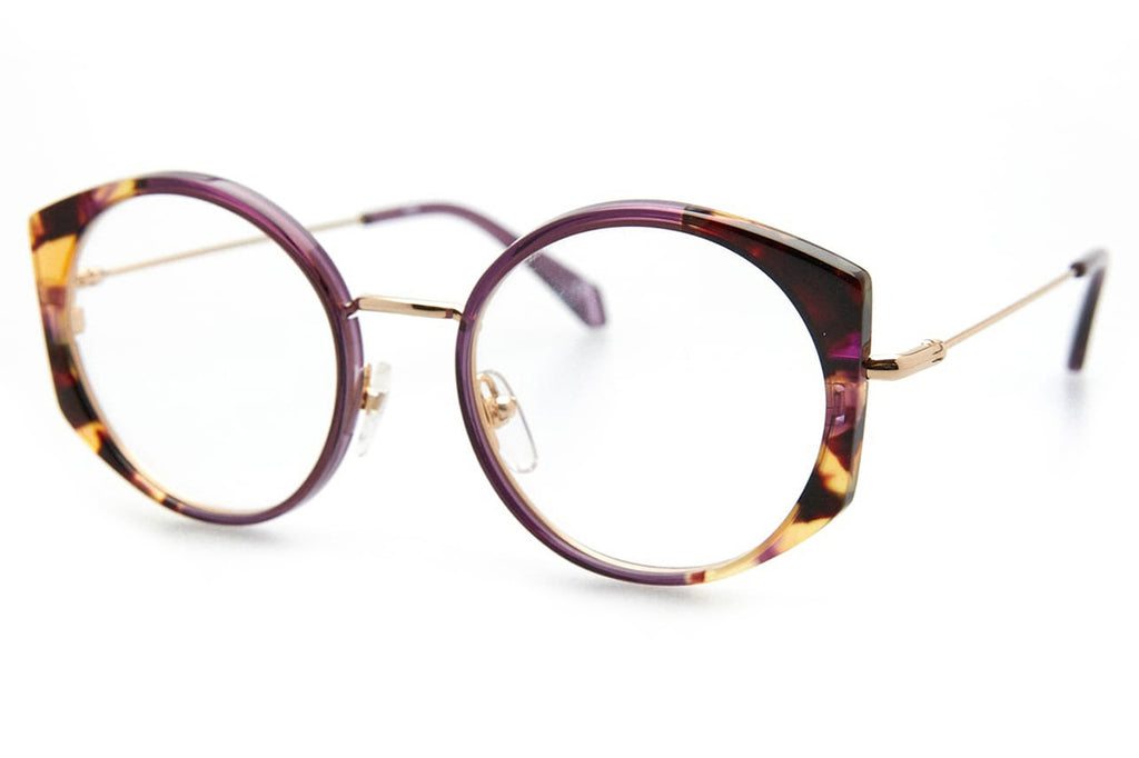 Kaleos Eyehunters - Thrombey Eyeglasses Purple Tortoise/Transparent Purple